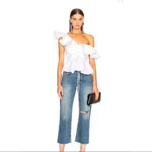 GRLFRND Maran Mid Rise Wide Leg Crop
